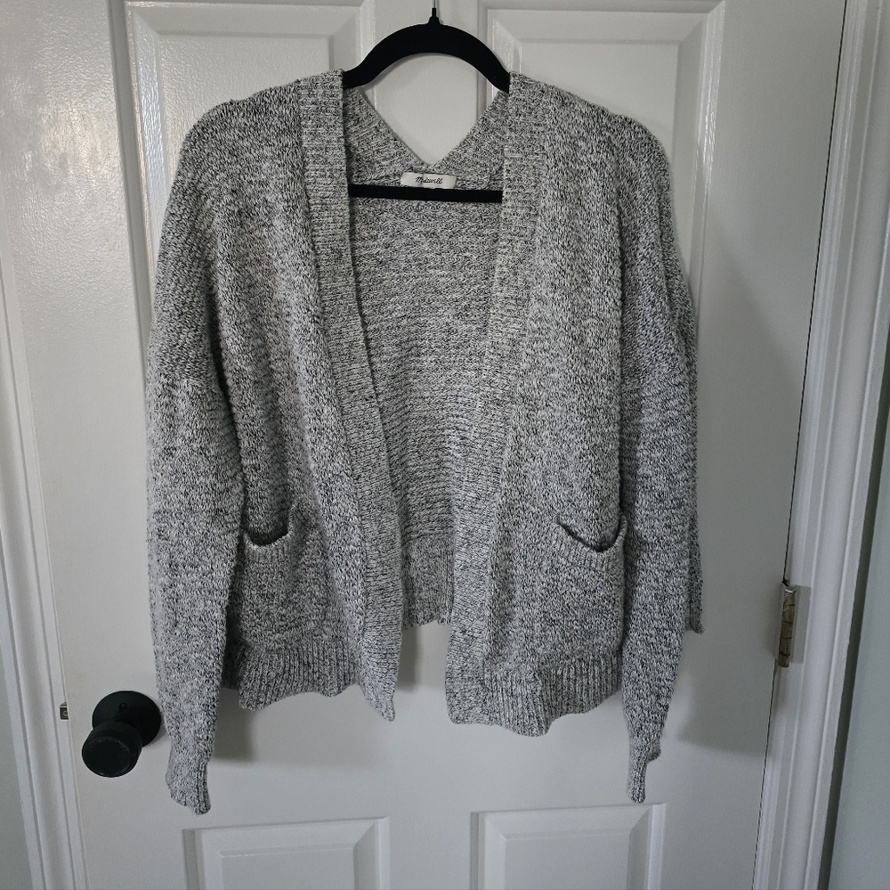 Linen Cotton Blend Cardigan Size Large
